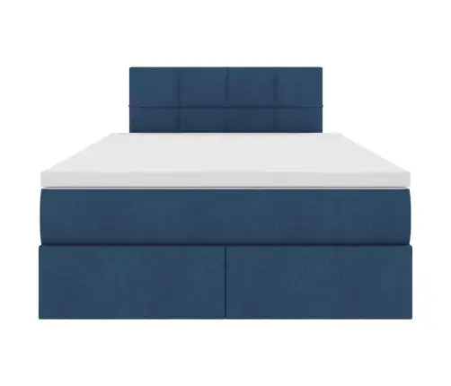 Gulta Ar Led Sloksnes Lukturiem Zila 120 X 200 Cm Audums Vidaxl