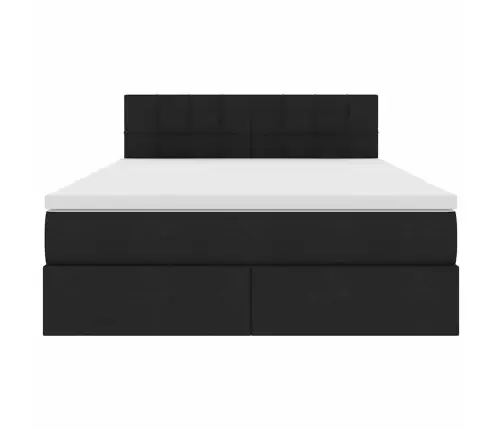 Lova Su Daiktų Laikymo Vieta Ir Led Juoda 140 X 190 Cm