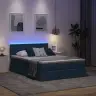 Gulta Ar Led Sloksnes Lukturiem Zila 140 X 200 Cm Audums Vidaxl