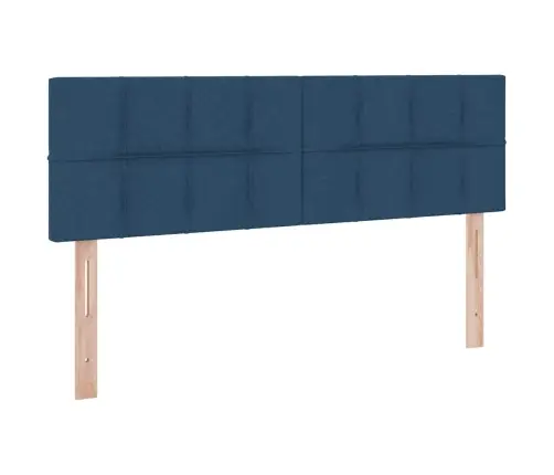 Gulta Ar Led Sloksnes Lukturiem Zila 140 X 200 Cm Audums Vidaxl