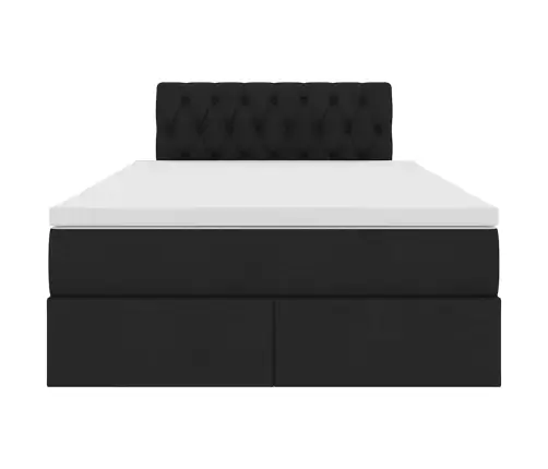 Gulta Ar Led Sloksnes Lukturiem Melna 120 X 200 Cm Audums Vidaxl