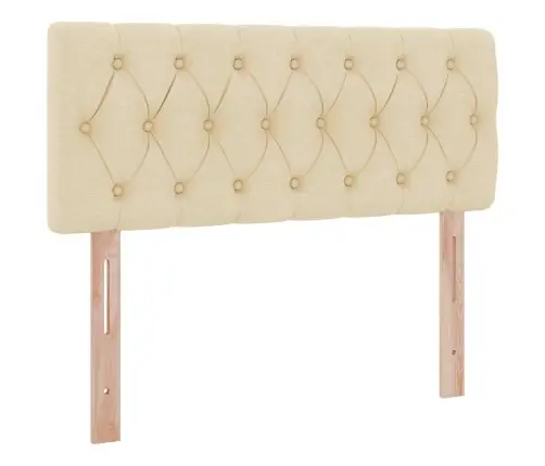 Gulta Ar Led Sloksnes Lukturiem Krēms 120 X 200 Cm Audums Vidaxl