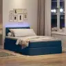 Gulta Ar Led Sloksnes Lukturiem Zila 120 X 200 Cm Audums Vidaxl