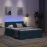 Gulta Ar Led Sloksnes Lukturiem Zila 140 X 200 Cm Audums Vidaxl