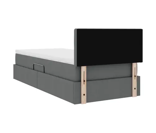 Led-Valgusega Hoiuvoodi Madratsiga Tumehall 90 X 190 Cm Kangas