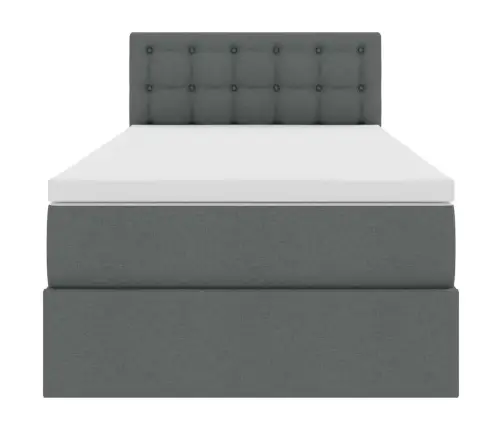 Led-Valgusega Hoiuvoodi Madratsiga Tumehall 90 X 190 Cm Kangas