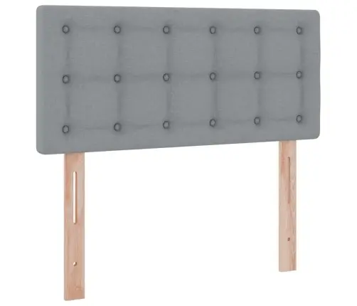 Gulta Ar Uzglabāšanas Vietu Un Led Gaiši Pelēks 100 X 200 Cm Vidaxl