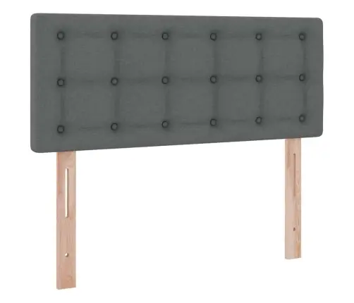 Gulta Ar Uzglabāšanas Vietu Un Led Tumši Pelēks 120 X 190 Cm Vidaxl