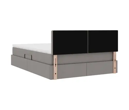 Lova Su Daiktų Laikymo Vieta Ir Led Taupe 140 X 190 Cm