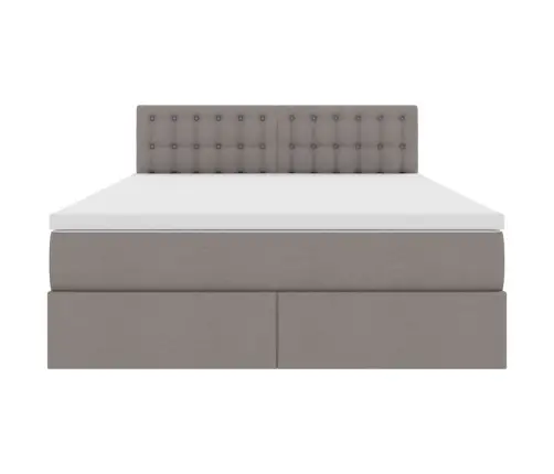 Lova Su Daiktų Laikymo Vieta Ir Led Taupe 140 X 190 Cm