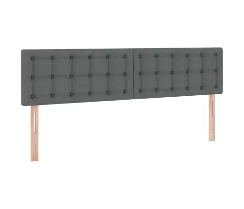 Gulta Ar Galvas Klāju Tumši Pelēks 180 X 200 Cm Audums Vidaxl