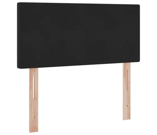 Gulta Ar Uzglabāšanas Vietu Un Led Melna 100 X 200 Cm Samts Vidaxl