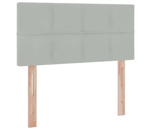 Gulta Ar Uzglabāšanas Vietu Un Led Gaiši Pelēks 100 X 200 Cm Vidaxl