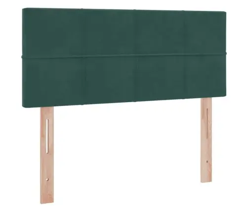 Gulta Ar Led Sloksnes Lukturiem Tumši Zaļš 120 X 200 Cm Samts Vidaxl