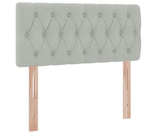 Lova Su Daiktų Laikymo Vieta Ir Led Šviesiai Pilka 90 X 190 Cm