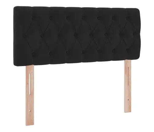 Gulta Ar Uzglabāšanas Vietu Un Led Melna 120 X 190 Cm Samts Vidaxl
