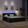 Gulta Ar Led Sloksnes Lukturiem Melna 180 X 200 Cm Samts Vidaxl