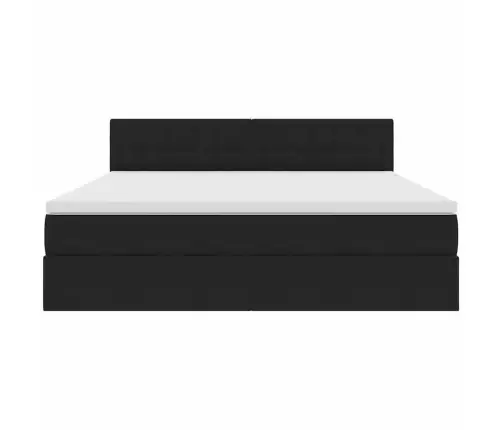 Gulta Ar Led Sloksnes Lukturiem Melna 180 X 200 Cm Samts Vidaxl