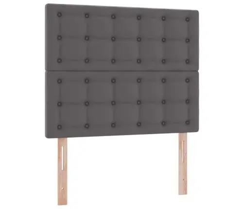 Glabāšanas Gulta Ar Matraci Pelēka 120 X 200 Cm Mākslīgā Āda Vidaxl