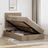 Glabāšanas Gulta Ar Matraci Kafija 120 X 200 Cm Mākslīgā Āda Vidaxl