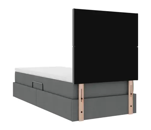 Gulta Ar Uzglabāšanas Vietu Un Matraci Tumši Pelēks 90 X 190 Cm Vidaxl