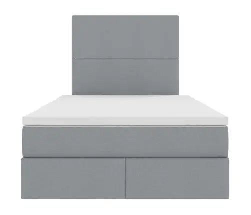 Glabāšanas Gulta Gaiši Pelēks 120 X 200 Cm Mākslīgā Āda Vidaxl