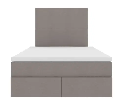 Glabāšanas Gulta Pelēkbrūna 120 X 200 Cm Mākslīgā Āda Vidaxl