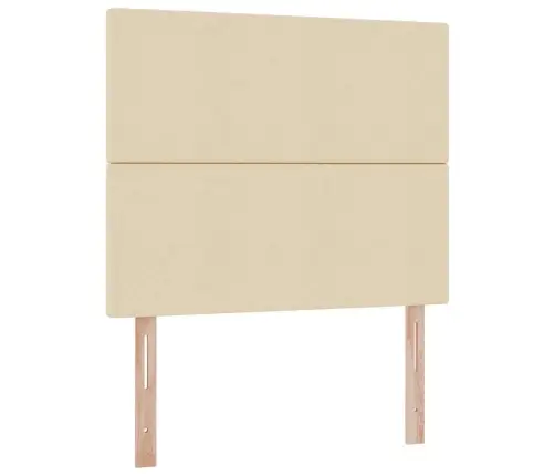 Laos Voodi Madratsiga Peaga Kreem 120 X 200 Cm Kunstnahk