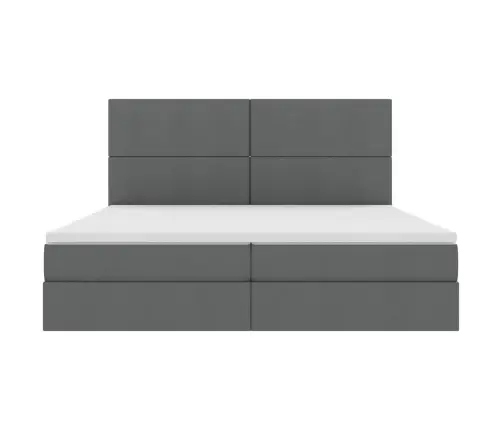 Gulta Ar Uzglabāšanas Vietu Un Matraci Ar Matraci Tumši Pelēks Vidaxl