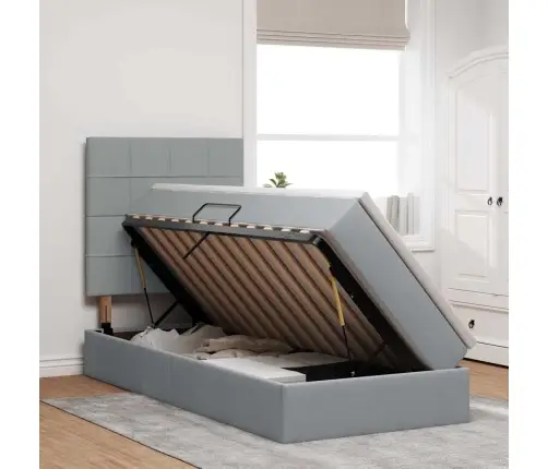 Gulta Ar Uzglabāšanas Vietu Un Matraci 100 X 200 Cm Poliesters Vidaxl