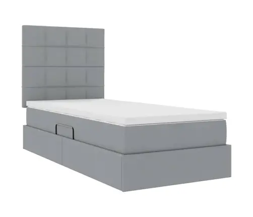 Gulta Ar Uzglabāšanas Vietu Un Matraci 100 X 200 Cm Poliesters Vidaxl