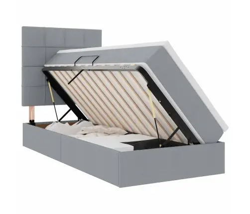 Gulta Ar Uzglabāšanas Vietu Un Matraci 100 X 200 Cm Poliesters Vidaxl