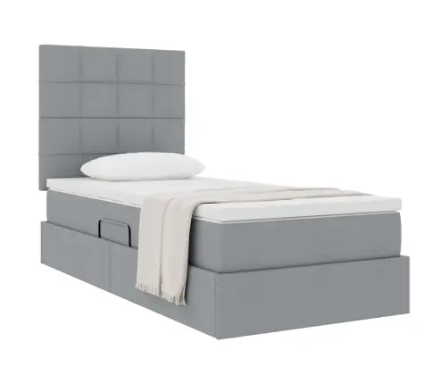 Gulta Ar Uzglabāšanas Vietu Un Matraci 100 X 200 Cm Poliesters Vidaxl