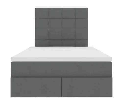 Glabāšanas Gulta Tumši Pelēks 120 X 190 Cm Mākslīgā Āda Vidaxl