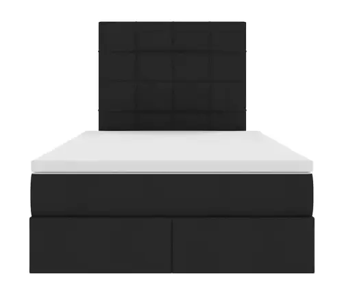 Glabāšanas Gulta Ar Matraci Melna 120 X 200 Cm Mākslīgā Āda Vidaxl