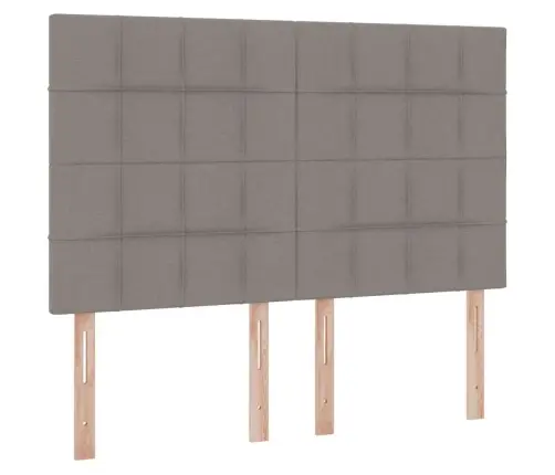 Saugos Lova Su Čiužiniu Taupe 140 X 200 Cm Dirbtinė Oda