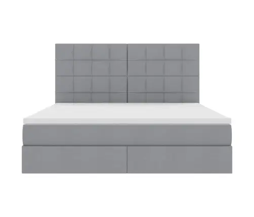 Glabāšanas Gulta Gaiši Pelēks 180 X 200 Cm Mākslīgā Āda Vidaxl