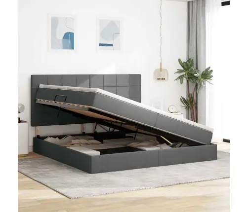 Lova Su Daiktų Laikymo Vieta Ir Čiužiniu 200 X 200 Cm