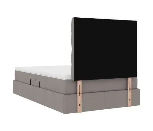 Lova Su Daiktų Laikymo Vieta Ir Čiužiniu Taupe 120 X 200 Cm