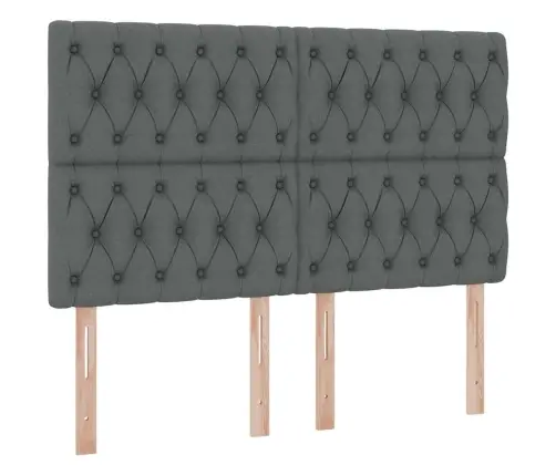 Glabāšanas Gulta Tumši Pelēks 140 X 190 Cm Mākslīgā Āda Vidaxl