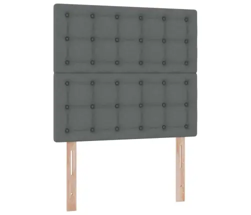 Gulta Ar Uzglabāšanas Vietu Un Matraci Tumši Pelēks 90 X 190 Cm Vidaxl