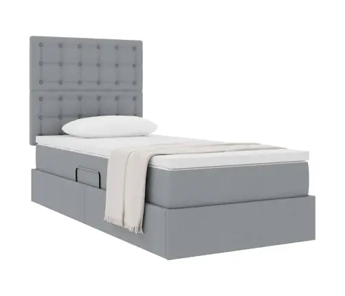 Gulta Ar Uzglabāšanas Vietu Un Matraci 100 X 200 Cm Poliesters Vidaxl