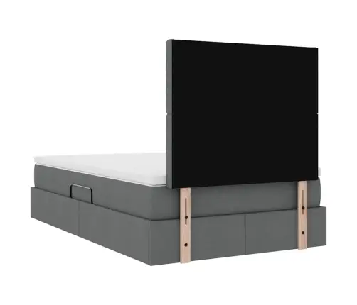 Laos Voodi Madratsiga Peaga Tumehall 120 X 190 Cm Kunstnahk