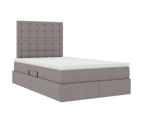 Glabāšanas Gulta Pelēkbrūna 120 X 200 Cm Mākslīgā Āda Vidaxl