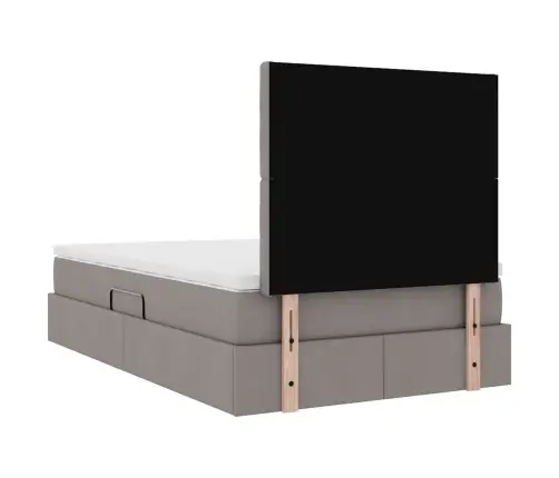 Glabāšanas Gulta Pelēkbrūna 120 X 200 Cm Mākslīgā Āda Vidaxl