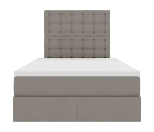 Glabāšanas Gulta Pelēkbrūna 120 X 200 Cm Mākslīgā Āda Vidaxl