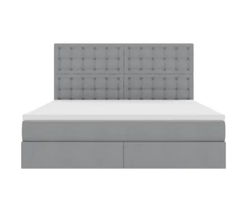 Glabāšanas Gulta Gaiši Pelēks 180 X 200 Cm Mākslīgā Āda Vidaxl