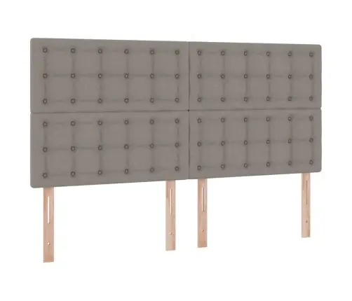 Voodi Hoiukohaga Ja Madratsiga Peaga Pruunikashall 180 X 200 Cm