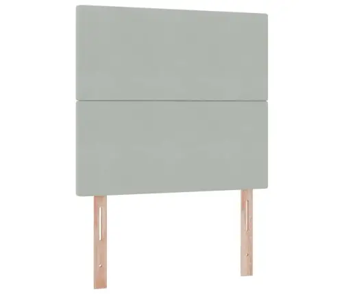 Gulta Ar Uzglabāšanas Vietu Un Matraci Gaiši Pelēks 90 X 190 Cm Vidaxl