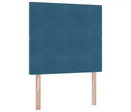 Voodi Hoiukohaga Ja Madratsiga Tumesinine 90 X 190 Cm Samet